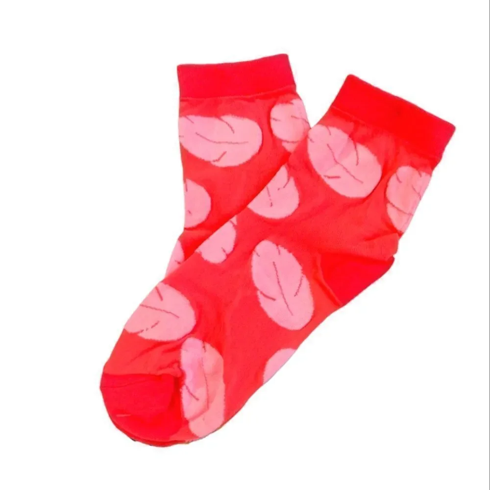 Disney Neon Stitch Prints 2 Pairs Nylon Mid Crew Capri Socks NWT